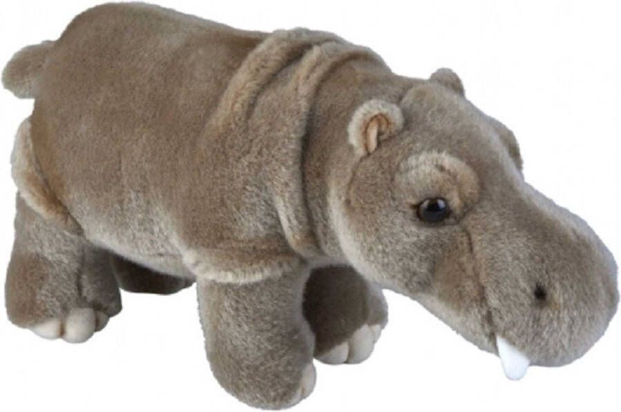 Ravensden Pluche grijze nijlpaard knuffel 28 cm Nijlpaarden Afrikaanse wilde dieren knuffels Speelgoed voor kinderen