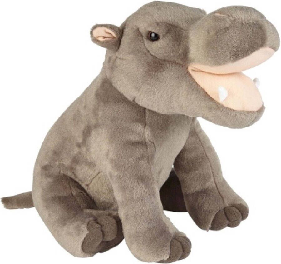 Ravensden Pluche grijze nijlpaard knuffel 30 cm Nijlpaarden safaridieren knuffels Speelgoed knuffeldieren knuffelbeest voor kinderen