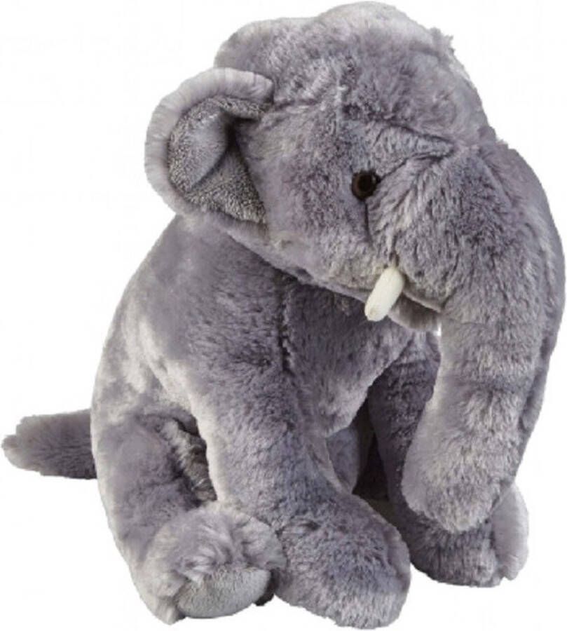 Ravensden Pluche grijze olifant knuffel 30 cm Olifanten safaridieren knuffels Speelgoed knuffeldieren knuffelbeest voor kinderen