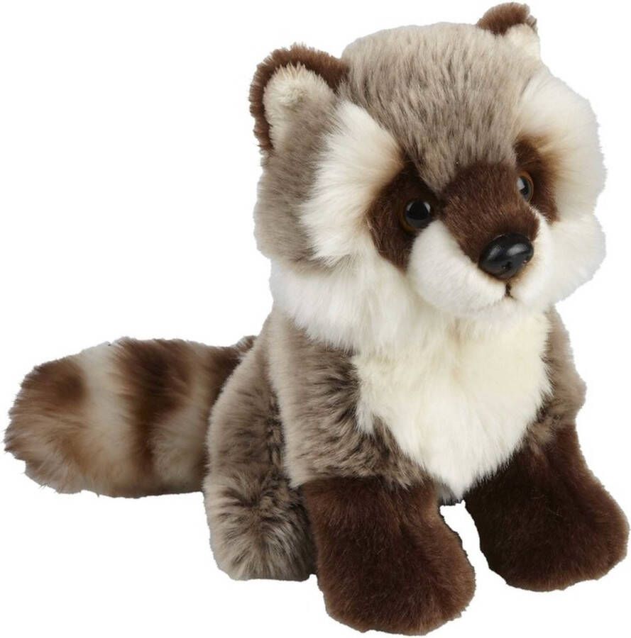 Ravensden Pluche grijze wasbeer knuffel 18 cm Wasberen dieren knuffels Speelgoed voor kinderen