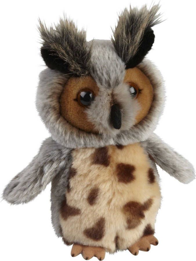 Ravensden Pluche kleine knuffel dieren Oehoe uil vogel van 18 cm Speelgoed knuffels uilen vogels Leuk als cadeau voor kinderen