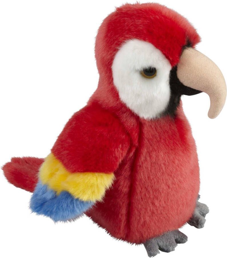 Ravensden Pluche kleine knuffel dieren rode macaw papegaai vogel van 19 cm Speelgoed knuffels vogels Leuk als cadeau voor kinderen