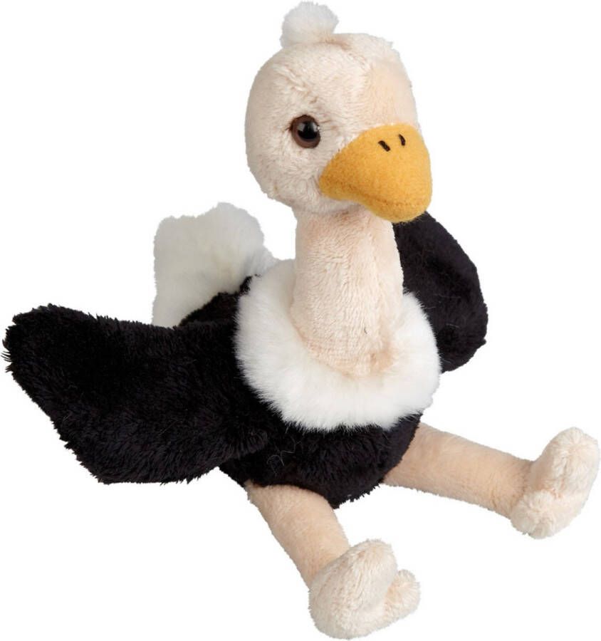 Ravensden Pluche kleine knuffel dieren Struisvogel vogel van 15 cm Speelgoed knuffels vogels Leuk als dieren cadeau voor kinderen