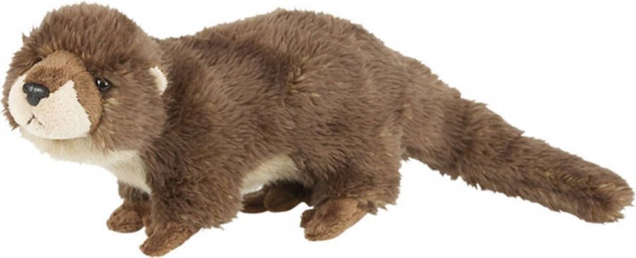 Ravensden pluche knuffel dier Europese Otter bruin 32 cm knuffelbeesten Knuffeldier