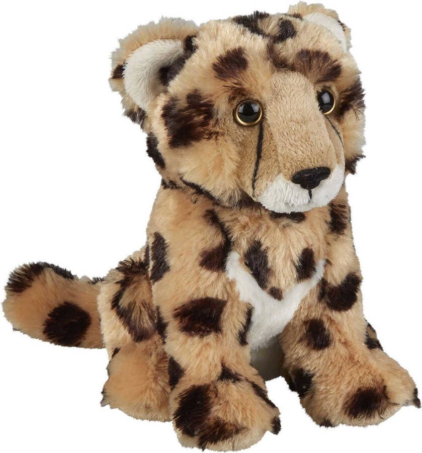 Ravensden Pluche knuffel dieren Cheetah Jachtluipaard 18 cm Speelgoed wilde dieren knuffelbeesten