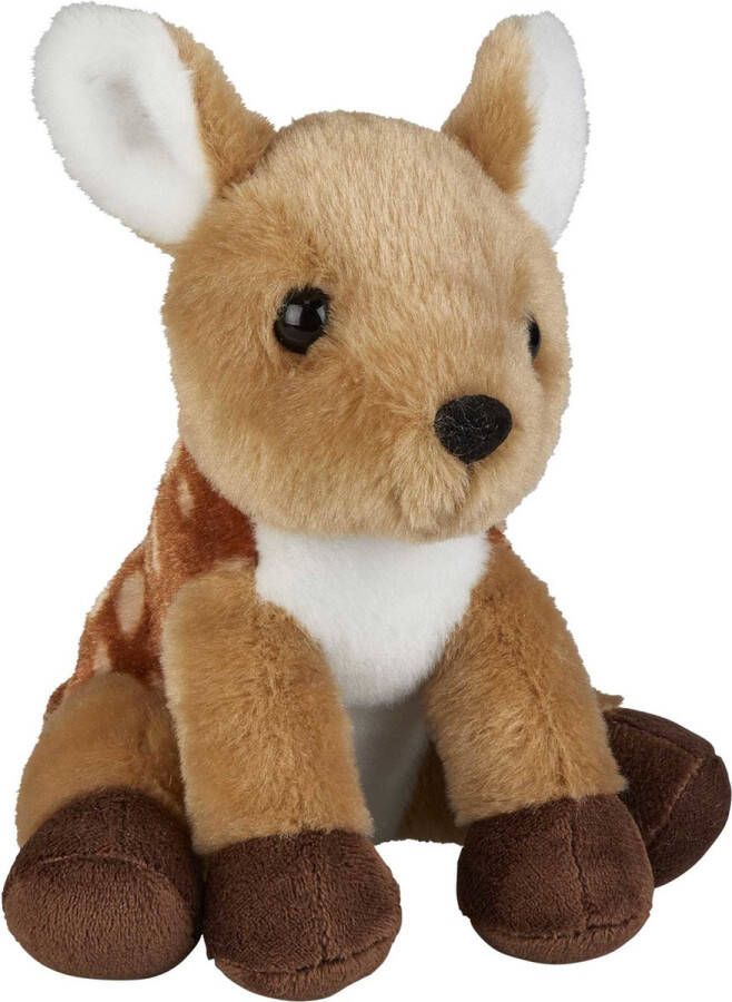 Ravensden Pluche knuffel dieren Hert 18 cm Speelgoed wilde dieren hertjes knuffelbeesten
