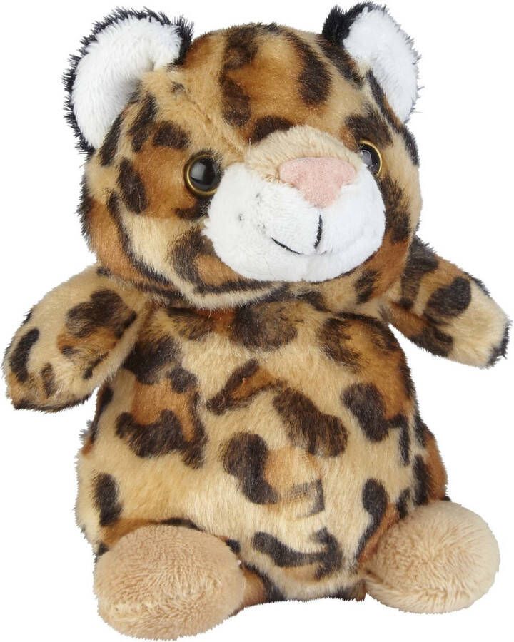 Ravensden Pluche knuffel dieren Luipaard 12 cm Speelgoed wilde dieren knuffelbeesten
