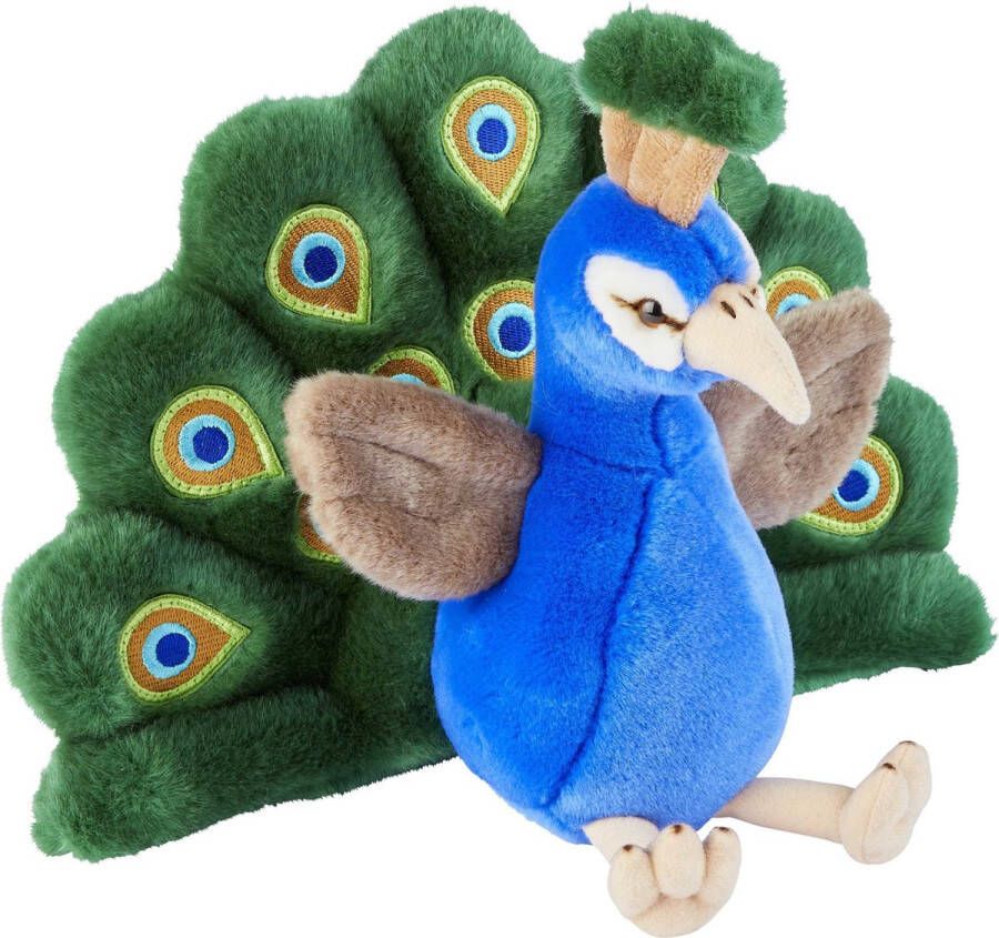 Ravensden Pluche knuffel dieren Pauw vogel van 32 cm Speelgoed knuffels Leuk als cadeau voor kinderen