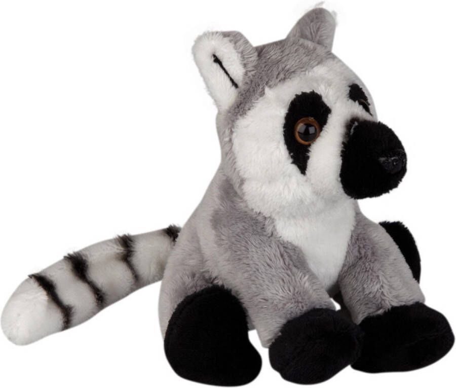 Ravensden Pluche knuffel dieren Ringstaart Maki aap 15 cm Speelgoed apen knuffelbeesten