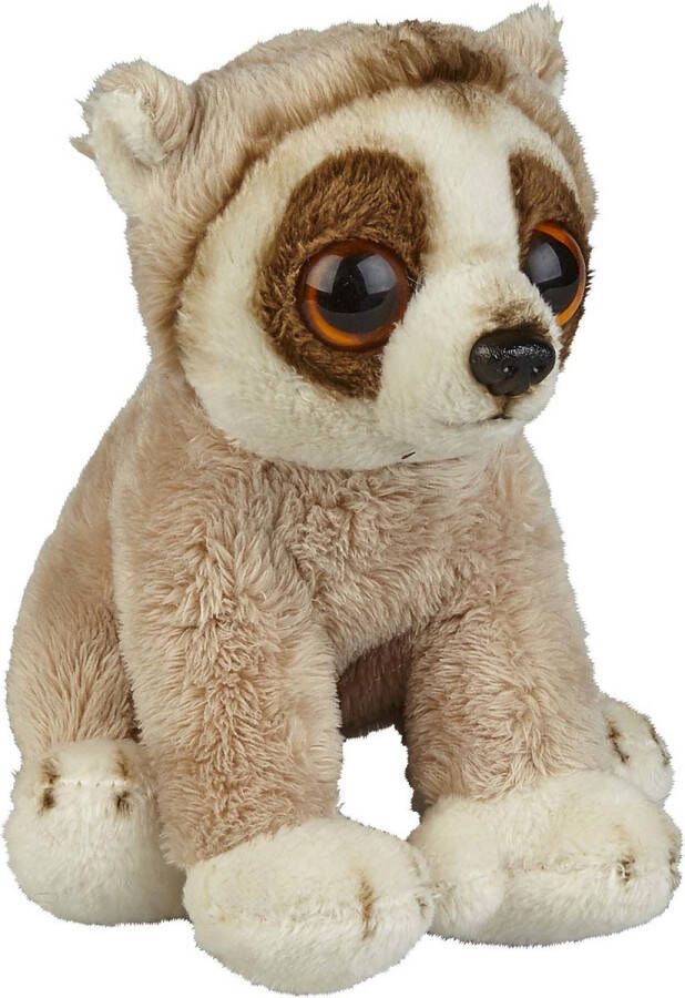 Ravensden Pluche knuffel dieren Slow Lorie aapje 15 cm Speelgoed Loris knuffelbeesten Primaten Apen