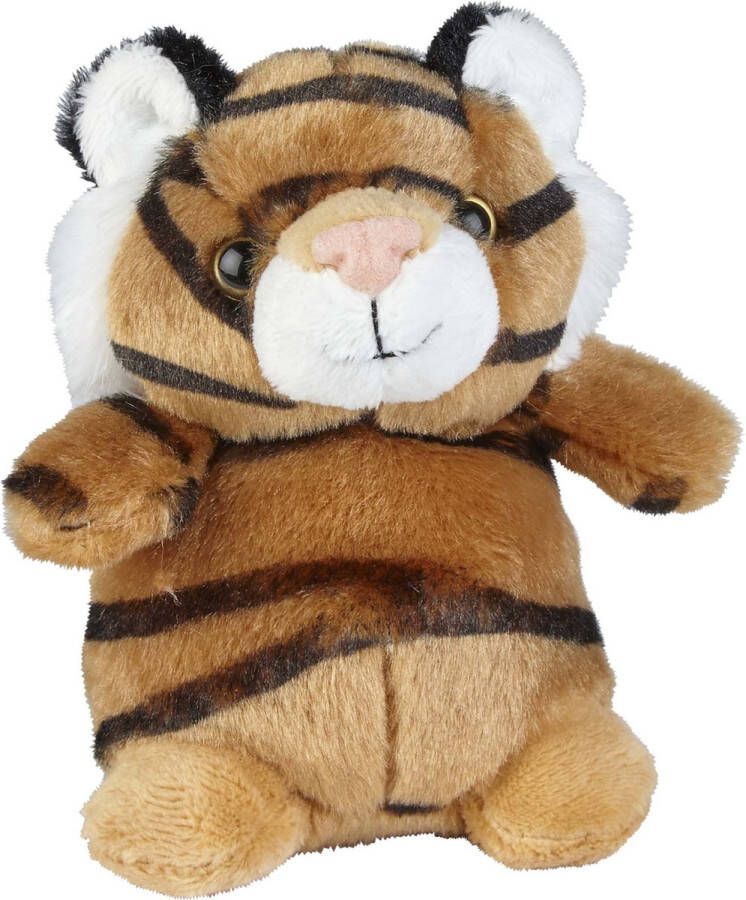 Ravensden Pluche knuffel dieren Tijger 12 cm Speelgoed wilde dieren knuffelbeesten