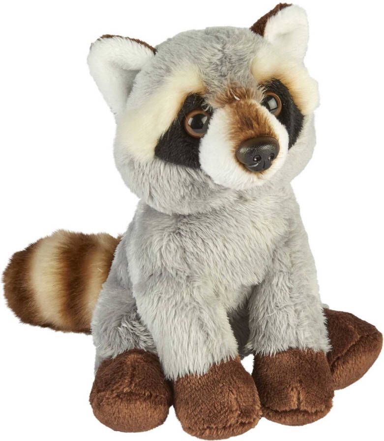 Ravensden Pluche knuffel dieren Wasbeer 15 cm Speelgoed wasberen knuffelbeesten