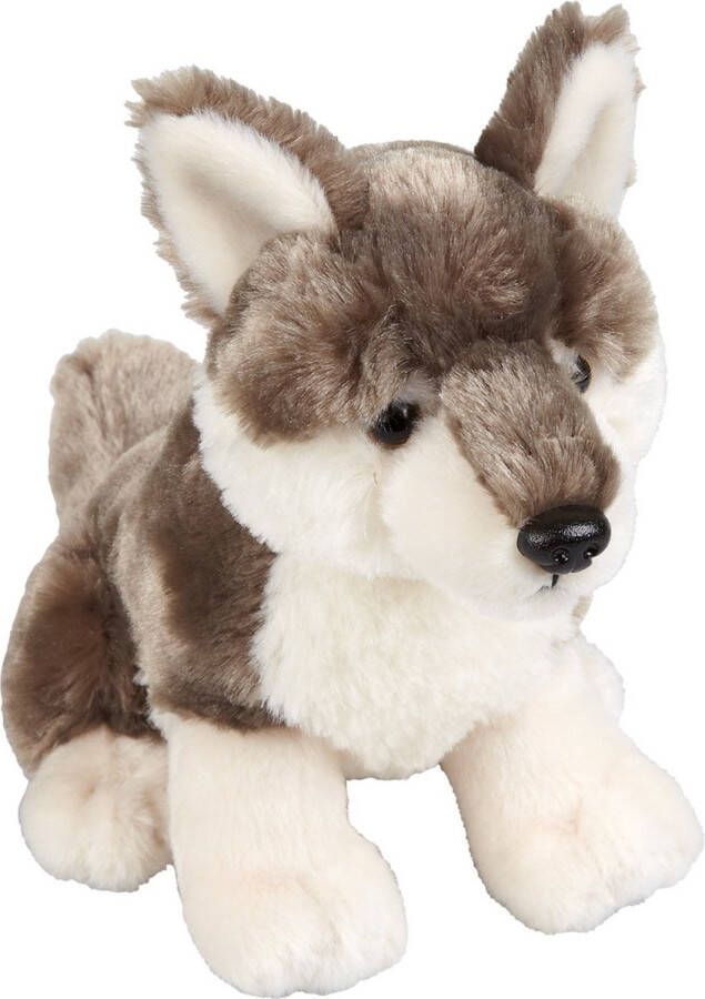 Ravensden Pluche knuffel dieren Wolf 18 cm Speelgoed wolven wilde dieren knuffelbeesten