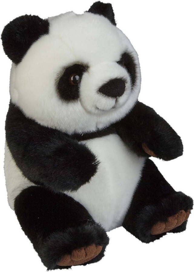 Ravensden Pluche knuffel dieren zwart witte panda 28 cm Speelgoed pandas knuffelbeesten