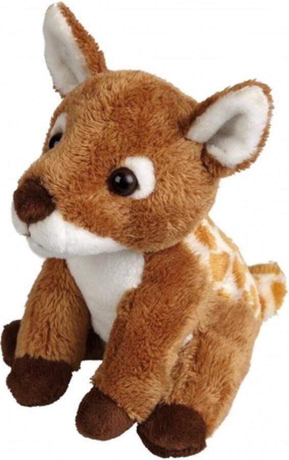 Ravensden Pluche knuffel hertje 15 cm bruin bosdieren knuffels kinderen