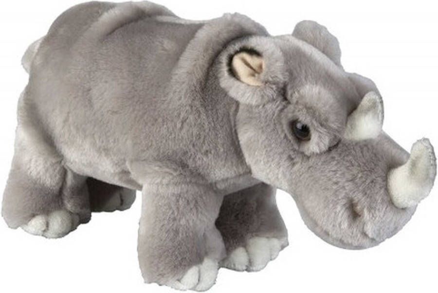 Ravensden Pluche grijze neushoorn knuffel 28 cm Neushoorns wilde dieren knuffels Speelgoed voor kinderen