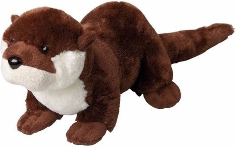 Ravensden pluche knuffel dier Otter bruin 30 cm Otters Knuffel zeedieren