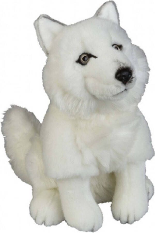Ravensden Pluche wit poolwolf knuffel 28 cm Pooldieren knuffels Speelgoed knuffeldieren knuffelbeest voor kinderen