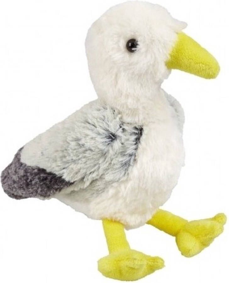 Ravensden Pluche wit grijze zeemeeuw knuffel 20 cm Vogel knuffels Speelgoed voor kinderen