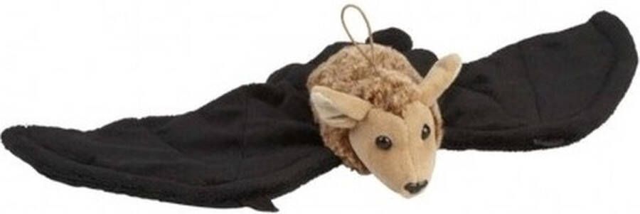 Ravensden Pluche zwart bruine vleermuis knuffel hangend 45 cm Vleermuizen nachtdieren knuffels Speelgoed voor kinderen