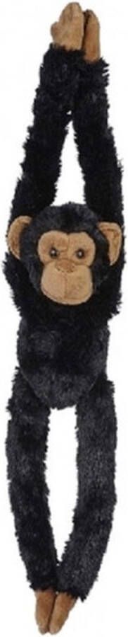 Ravensden Pluche zwarte chimpansee knuffel 65 cm Chimpansee apen jungledieren knuffels Speelgoed voor kinderen