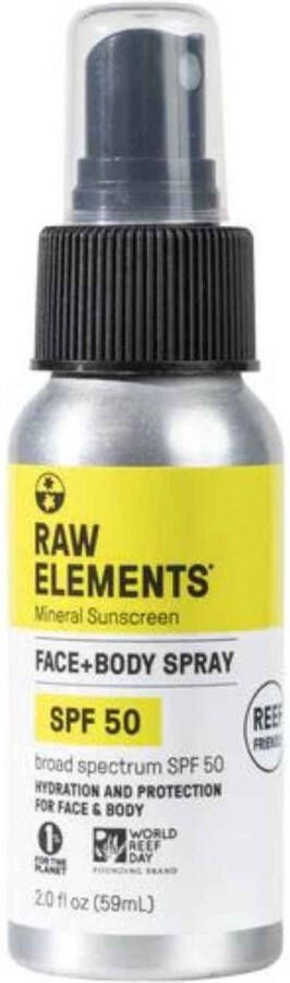 Raw Elements Natuurlijke Zonnebrand Spray SPF50 Gezicht en Lichaam