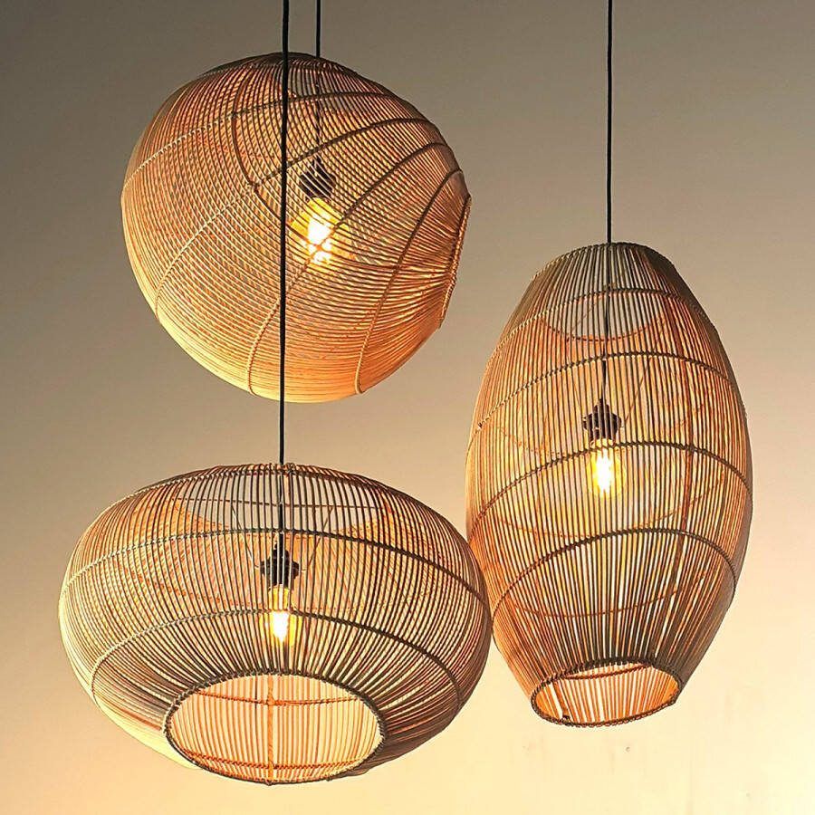 Raw Materials Luna Hanglamp Halo Rotan 40x40x60 cm