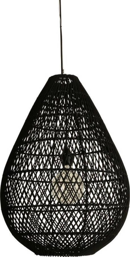 Raw Materials Maze Hanglamp eetkamer ⌀ 45 cm Druppel Zwart Rotan