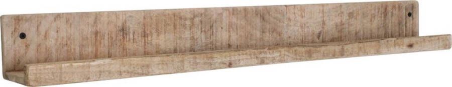 Raw Materials mangohouten wandplank voor fotolijstjes FSC gerecycled hout 75 cm
