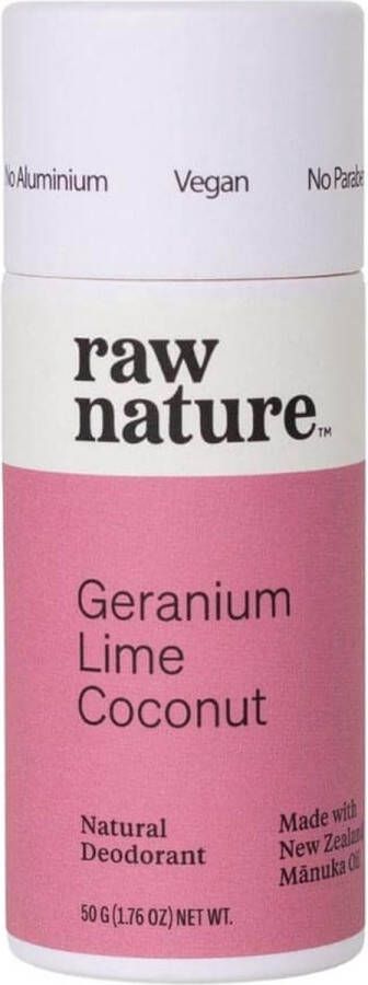 Raw Nature Natural Deodorant Geranium Lime