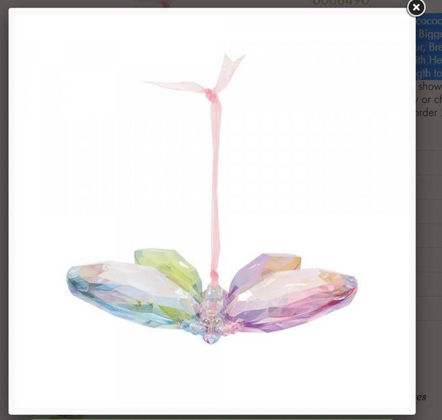 Rawa Geschenken Ornament vlinder acryl geslepen diverse kleuren 10x8x2