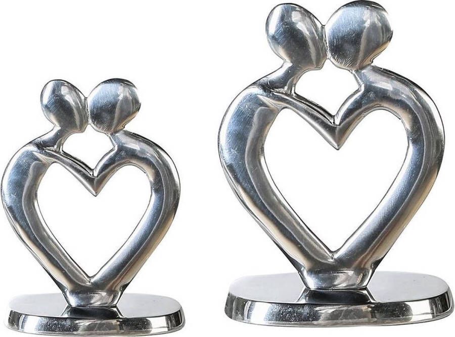 Rawa Geschenken Sculptuur hart in actie liefdes beeld aluminium 22x16 cm Kan eventueel op een sokkel