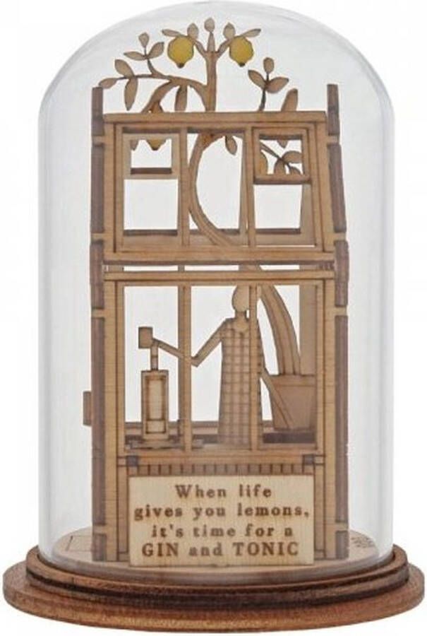 Rawa Geschenken Stolp lemons vintage miniatuur stolp miniatuur decoratieve handgemaakt kunstwerkje glas 8.5x5x5