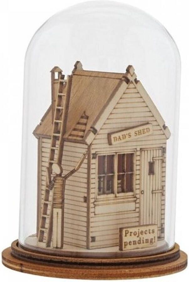 Rawa Geschenken Stolp Vaders mancave vintage miniatuur stolp miniatuur decoratieve handgemaakt kunstwerkje glas 8.5x5x5
