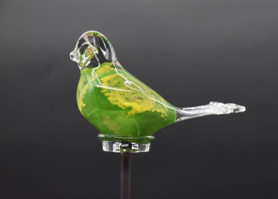 Rawa Geschenken Tuinsteker vogel 115 cm 2 kleuren- tuindecoratie tuinkunst glazen vogel- tuinprikker tuinpendel tuinsteker