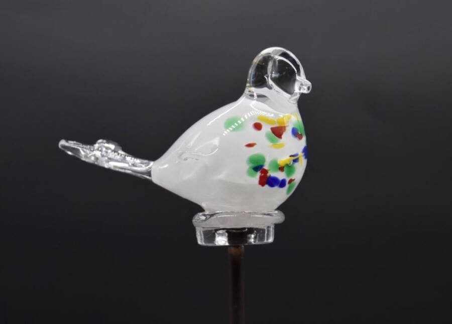 Rawa Geschenken Tuinsteker vogel glas 115 cm hoog tuindecoratie
