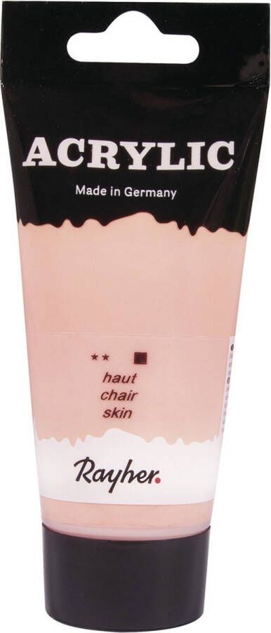 Rayher hobby materialen Acrylverf hobbyverf roze beige op waterbasis 75 ml Schilderen knutselen Voor kinderen en volwassenen