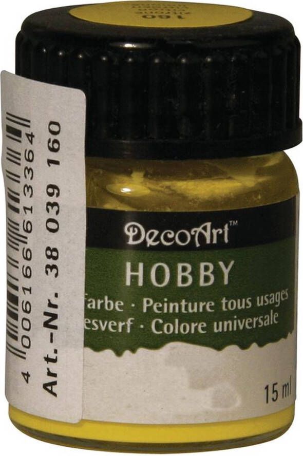 Rayher Hobby Flesje acrylverf geel 15 ml Hobbyverf