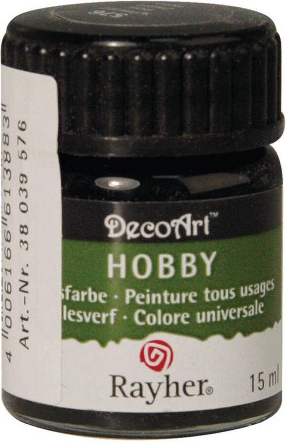 Rayher Hobby Flesje acrylverf zwart 15 ml Hobbyverf