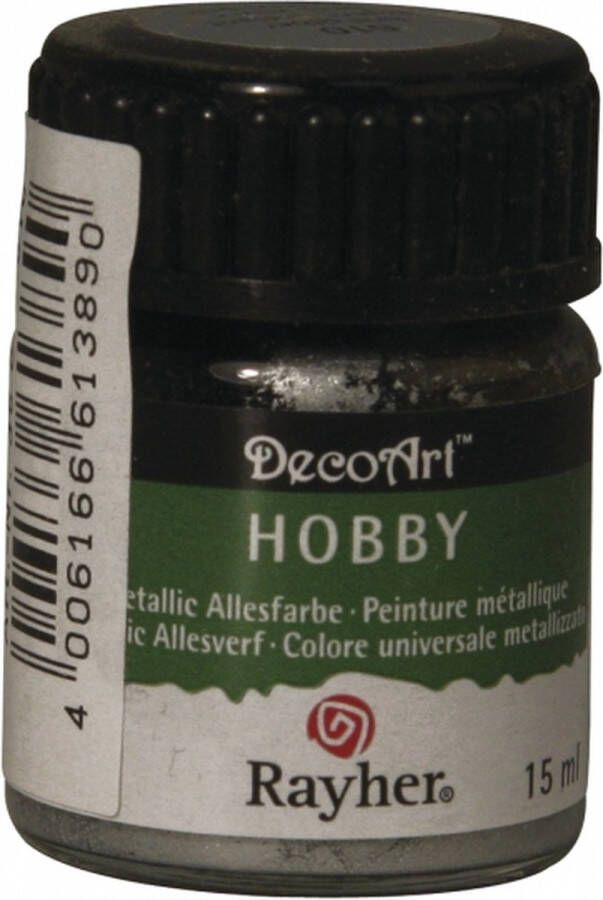 Rayher Hobby Acrylverf hobbyverf zilver 15 ml hobby materiaal Hobbyverf