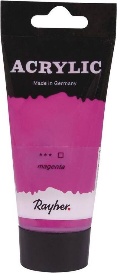 Rayher hobby materialen Mat roze acrylverf hobbyverf op waterbasis 75 ml Schilderen knutselen Voor kinderen en volwassenen