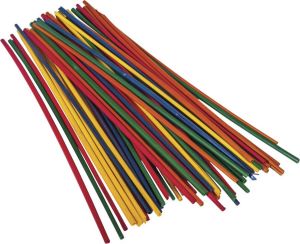 Rayher Hobby 50x Gekleurde Hobby Knutselhoutjes Stro 22 Cm Houten Knutselstokjes