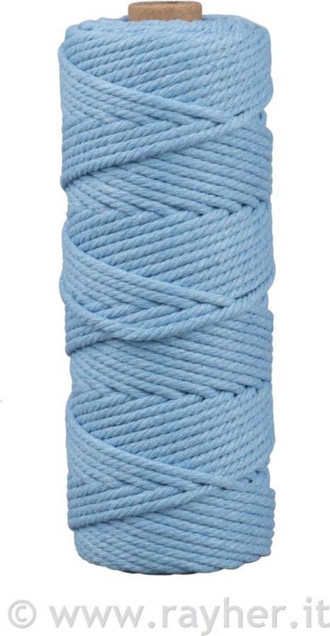 RAYHER Macramé koord 3 mm Makramee garen Licht blauw
