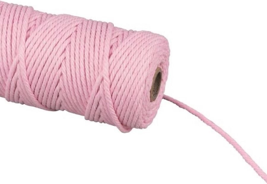 RAYHER Macramé koord 3 mm Makramee garen Licht Roze