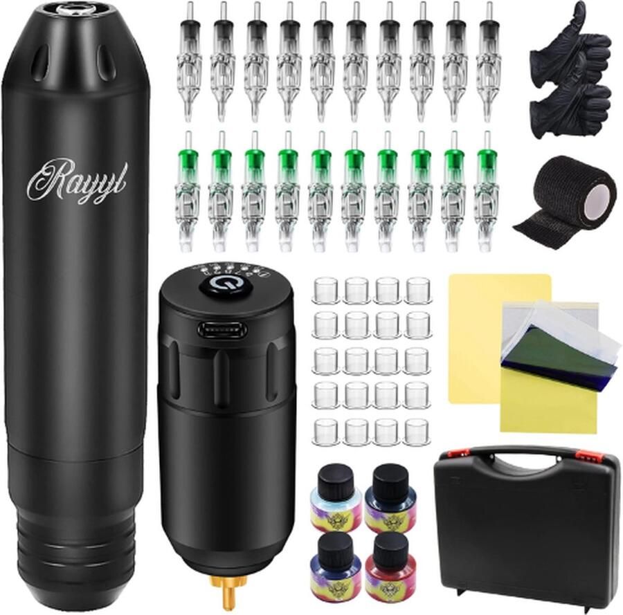 Rayyl Tattoo Machine Tattoo Machines Tattoo Set Tattoo Pen Tattoo Kit Tattoo Naalden Tattoo Kit Voor Beginners Tattoo Machine Beginner Set Tattoo Gun