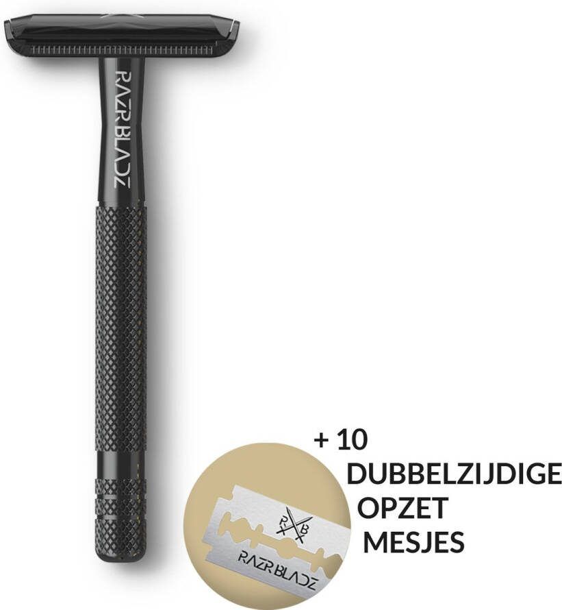 RazrBladz One Blade Scheermes Gun Metal Colour 1 Handvat 1 Houder 20 Scheermesjes One Blade Mesjes Double Edge Scheermesjes Mannen Scheermesjes Vrouw