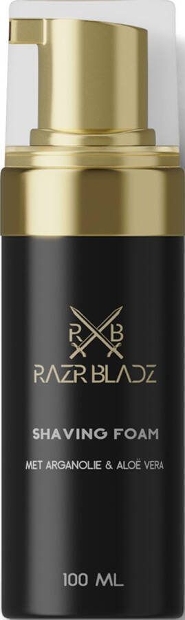 RazrBladz Shaving Foam Scheerschuim Scheergel Argan Olie Aloë Vera Aloë Vera Gel Vitamine C Vitamine E Kokosolie Argan Olie Badkamer Accessoires Voor elk huidtype voedend en beschermend