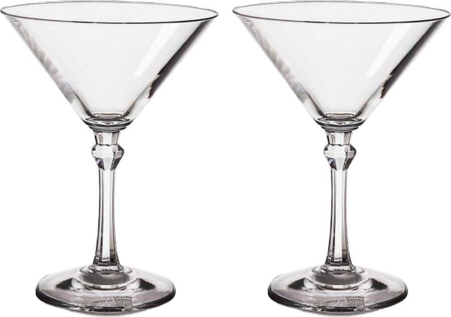 RBDINKS RBDRINKS Cocktailglazen Martini – Martini Glazen Plastic Cocktailglazen – Kunststof Cocktailglazen – Kunststof Glazen – Plastic Glazen – 20cl – Transparant – 2 Stuks