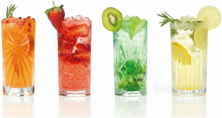 RCR Cristalleria Italiana RCR Italia Mixology Longdrinkglazen set van 4 Luxion Kristal Glas