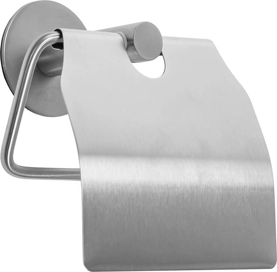 REA 322219 Toiletrolhouder met Klep Vierkant 7.5 x 13 cm Geborsteld Nikkel